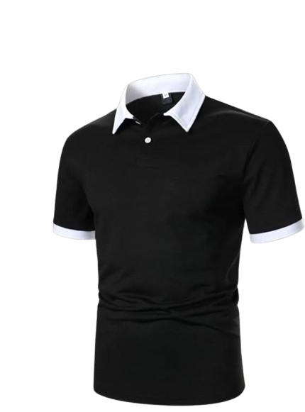 Men's Two-Tone Contrast Polo Shirt.